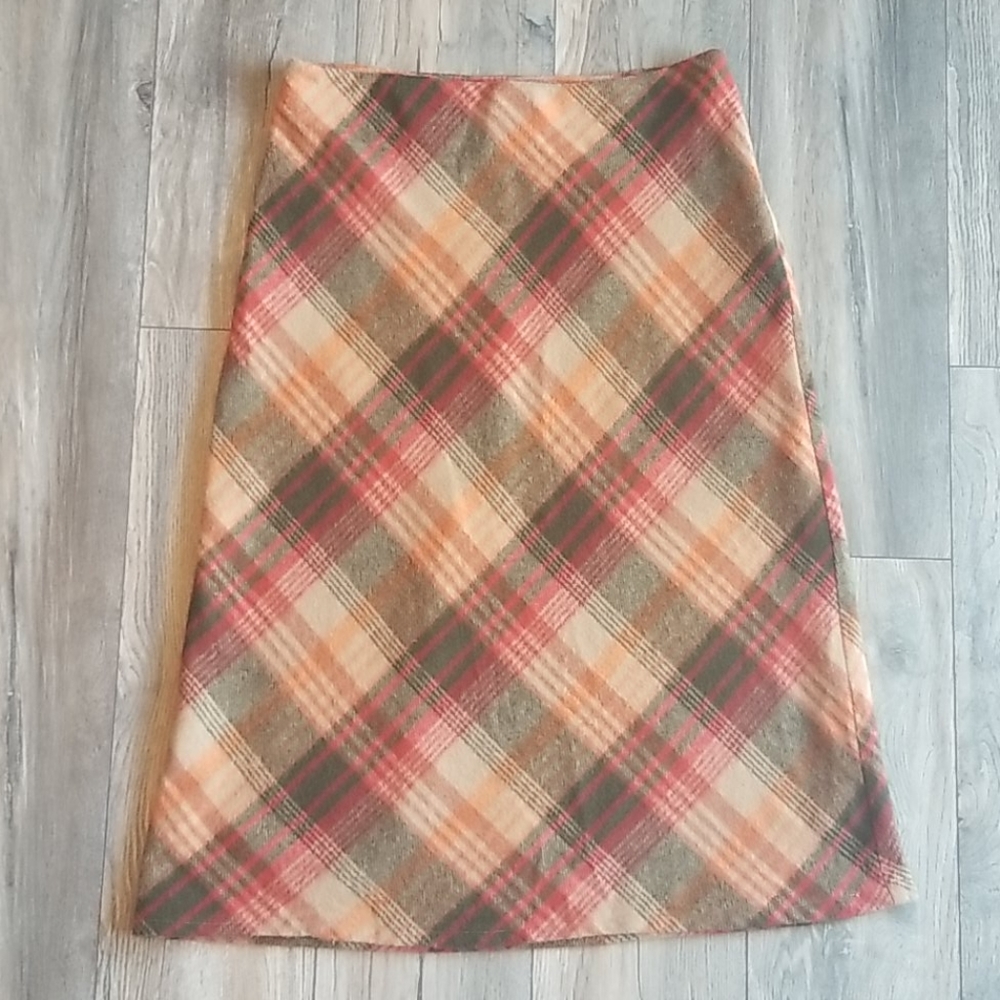 Tailor B. Moss Wool Midi Skirt, Size 10